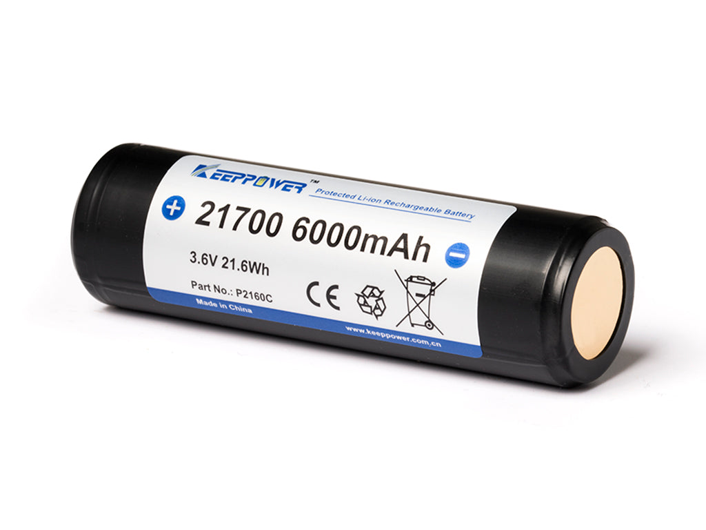 Keeppower 21700 6000mAh 3,7V Li-Ion Akku PCB geschützt P2160C