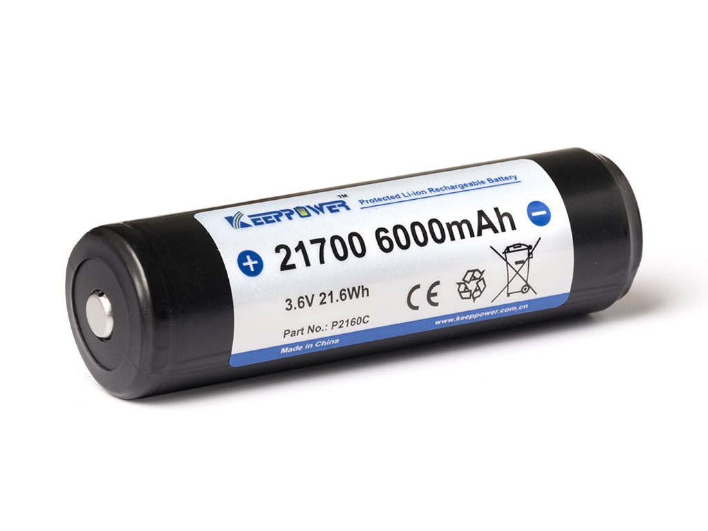 Keeppower 21700 6000mAh 3,7V Li-Ion Akku PCB geschützt P2160C
