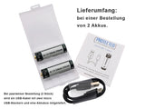 Keeppower AA 1,5V 3390mWh (ca. 2260mAh) Lithium-Ionen-Akku (Wiederaufladbar über micro USB)