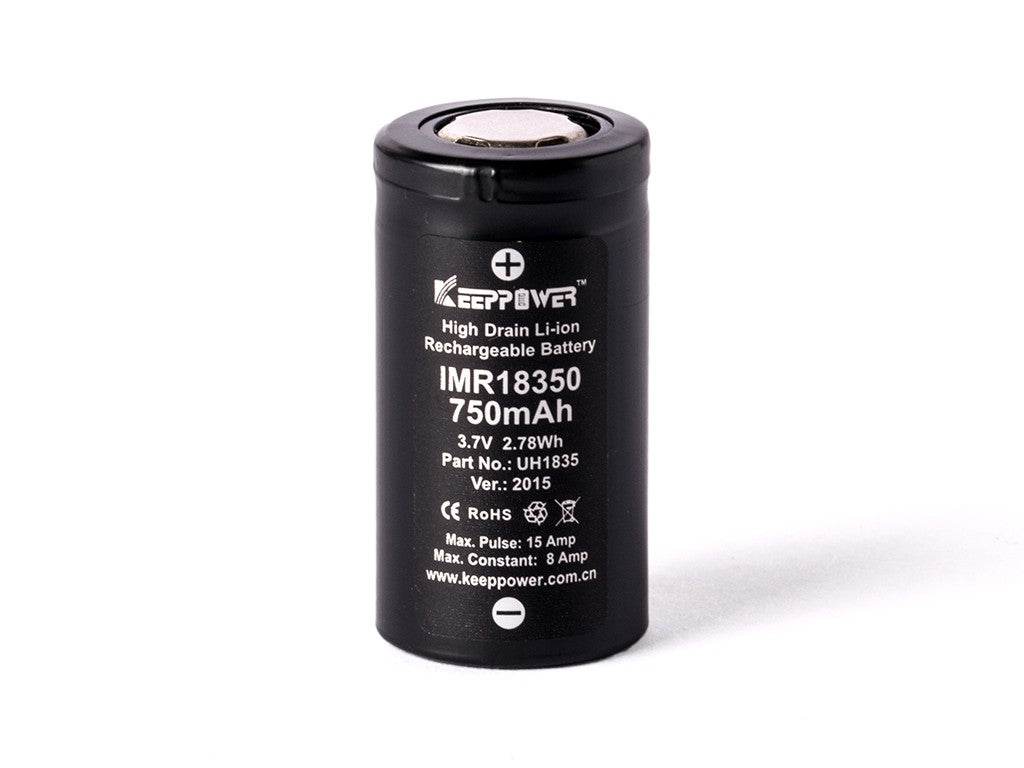 Keeppower IMR18350 - 750mAh, 3,7V (8A) Li-Ion-Akku