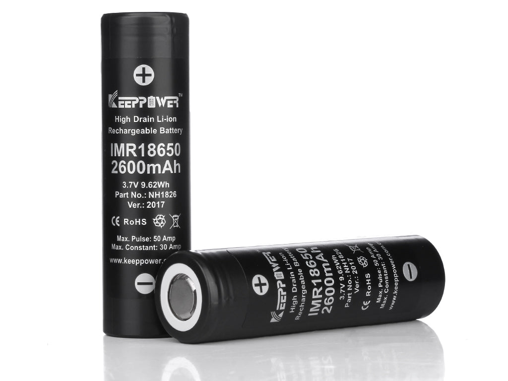 Keeppower IMR18650 - 2600mAh, 3,6V - 3,7V Li-Ion-Akku (US18650VTC5)