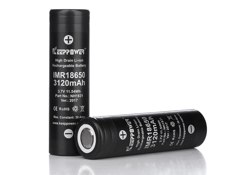 Keeppower IMR18650 3120mAh 3,6V - 3,7V (US18650VTC6) Li-Ion Akku