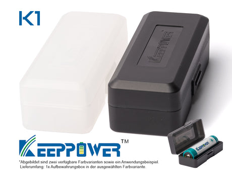 Keeppower K1 Akkubox für 1x 21700 Zelle (auch für Protected & USB-C)