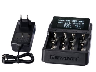 Keeppower L4 - Ladegerät für Li-Ion 3,6V - 3,7V und NIMH 1,5V Akkus