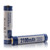 Keeppower 16650 - 2100mAh, Li-Ion 3,7V - 3,6V - PCB geschützt mit USB Lademöglichkeit P1621U