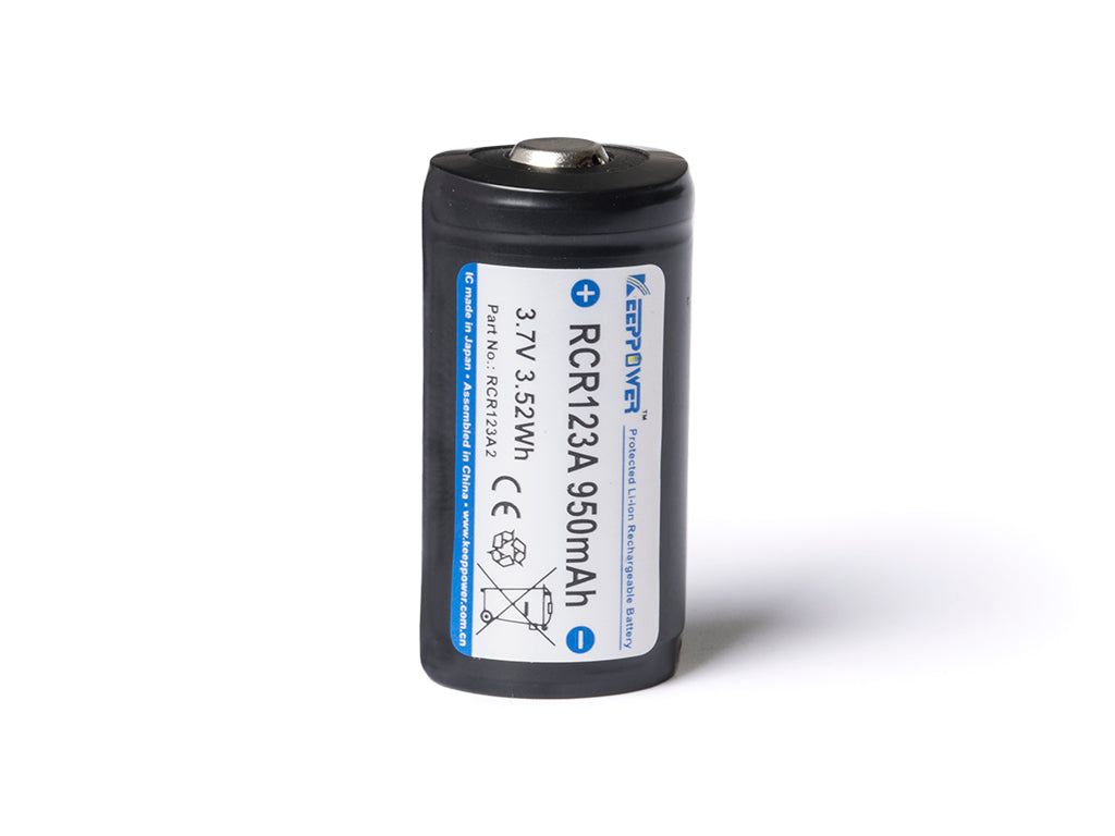 Keeppower RCR123A 16340 - 950mAh, 3,6V - 3,7V Li-Ionen-Akku *PCB/BMS