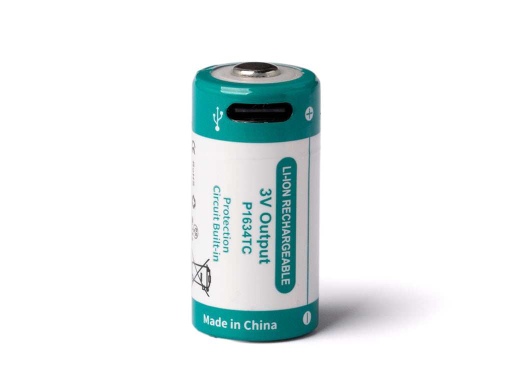 Keeppower RCR123A 3V 1000mAh Li-Ionen Akku USB-C