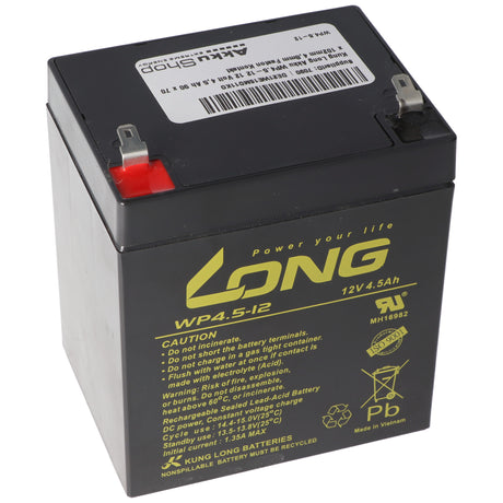 Kung Long Akku WP4.5-12 12 Volt 4,5 Ah 90 x 70 x 102mm 4,8mm Faston Kontakt