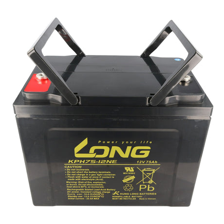 Kung Long KPH75-12NE Blei Akku 12 Volt 75Ah mit M6 Innengewinde