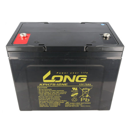 Kung Long KPH75-12NE Blei Akku 12 Volt 75Ah mit M6 Innengewinde