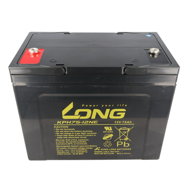 Kung Long KPH75-12NE Blei Akku 12 Volt 75Ah mit M6 Innengewinde