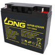 Kung Long WP18-12SHR Akku PB Blei 12 Volt mit 18Ah, mit M5 Flachpol Schraubanschluss, 181 x 76 x 167mm