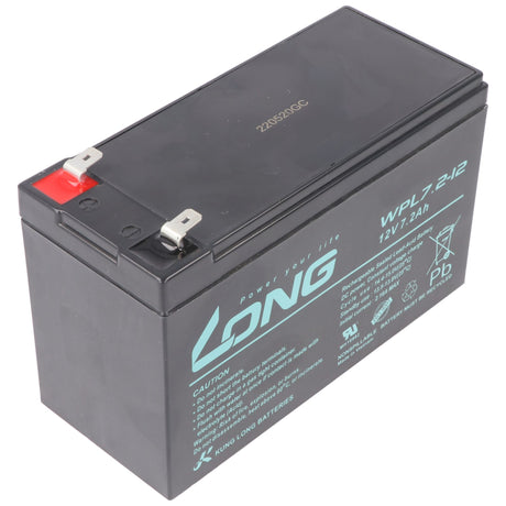 Kung Long WPL7.2-12 F2 Longlife Blei-Vlies-Akku, 12Volt, 7,2Ah mit 6,3mm Faston Anschluss