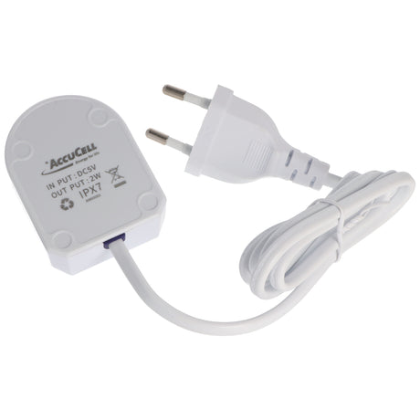 AccuCell Ladestation passend für Oral-B Zahnbürste Professional Care 500, Professional Care 2500, PD12, D20, GeniusX, Genius 8000, weiß