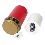 AccuCell LED-Grablicht rot mit Kerzenschein, 13,2x7,3cm, inklusive 2x AA Mignon LR6 Standard Batterien