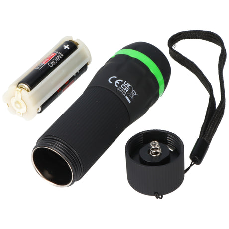 HyCell LED-Taschenlampe 1W mit Zoom, inklusive 3x AAA Batterien