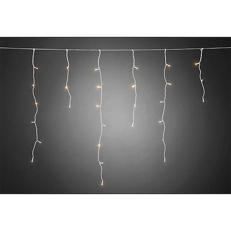 Konstsmide LED Eisregen-Lichtervorhang außen 80 flg warmweiß, batteriebetrieben 3739-102