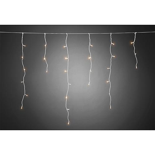 LED Eisregen-Lichtervorhang außen 80 flg warmweiß, batteriebetrieben 3739-102