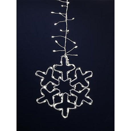 Lotti LED Lichtervorhang mit Schneeflocken kw 68773