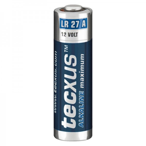 Tecxus LR27 A Alkaline Batterie L828, 12 Volt, Abmessungen 28,8 x 8 mm