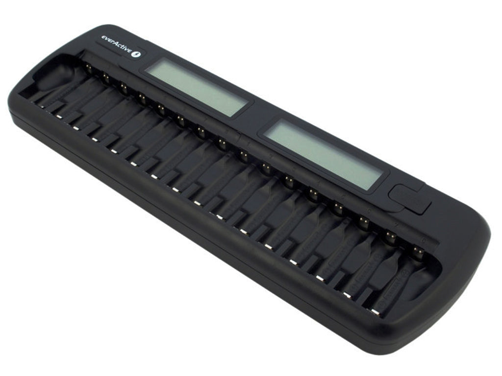everActive NC-1600 Mikroprozessor-gesteuertes NIMH Ladegerät mit LCD-Display für 1-16 AA/AAA Akkus