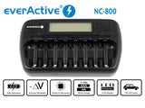 Everactive NC-800 NIMH-/NiCd Ladegerät mit LCD-Display für 1-8 AA/AAA Akkus