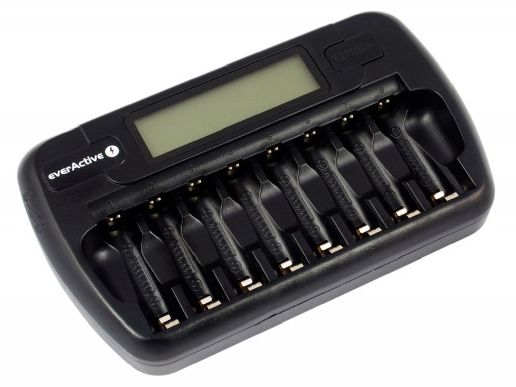 Everactive NC-800 NIMH-/NiCd Ladegerät mit LCD-Display für 1-8 AA/AAA Akkus
