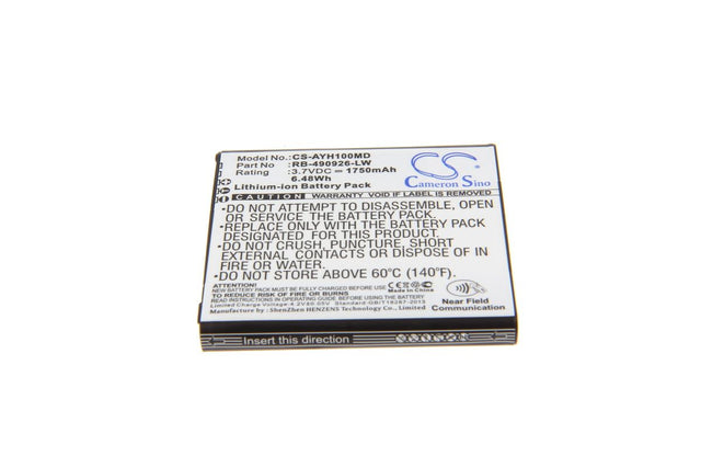 Li-Ion Akku passend für Ascom 490926A, RB-490926-LW - 3,7 V 1750 mAh 53,5x51,4x6,8 mm