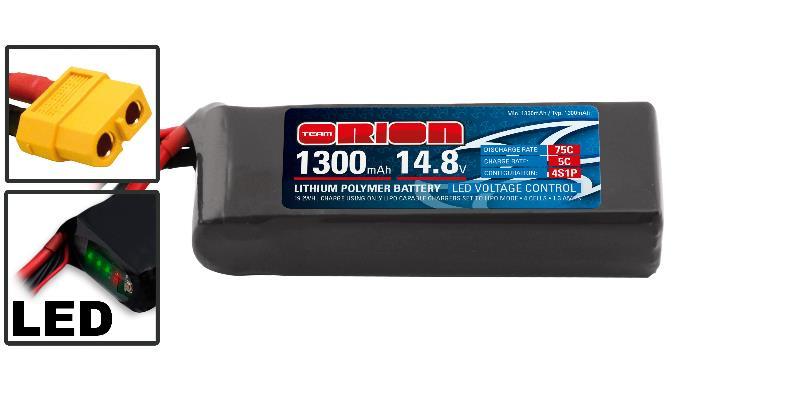Absima LiPo 1300mAh 4S 14,8V 75C (XT60) FPV Akku