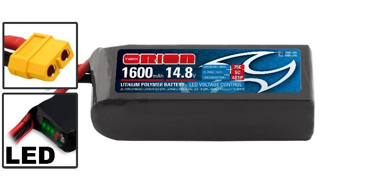 Absima LiPo 1600mAh 4S 14,8V 75C (XT60) – FPV Akku