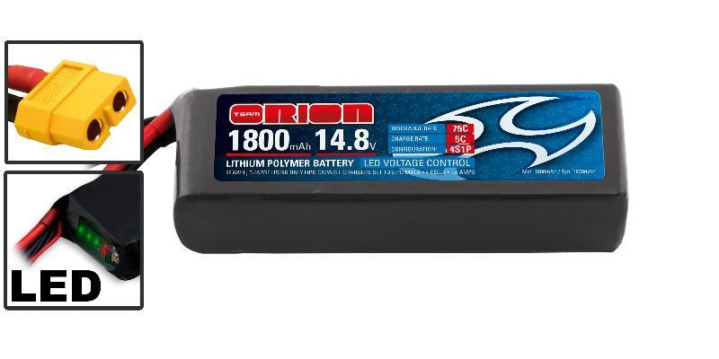 Absima LiPo 1800mAh 4S 14,8V 75C (XT60) FPV Akku