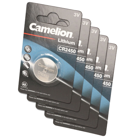 Camelion Lithium Batterie IEC CR2450, 3 Volt max. 620mAh (5 St.)