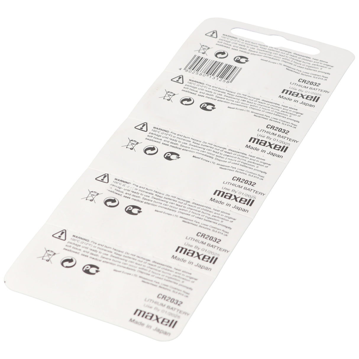 Maxell CR2032 Lithium Batterie IEC CR2032 5er-Sparset