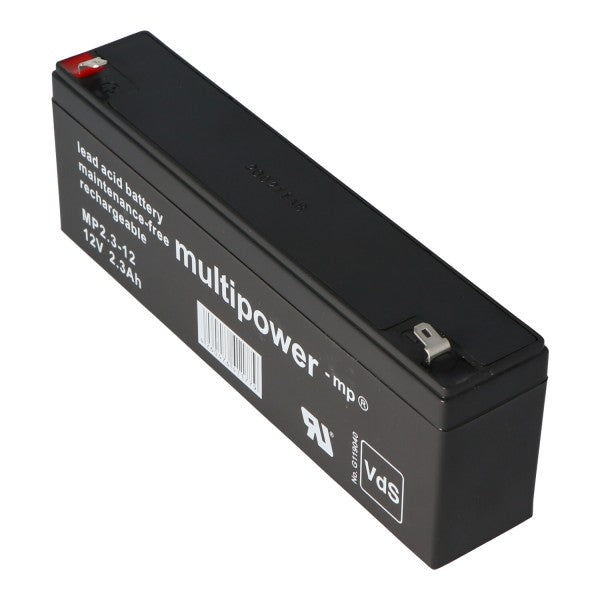 Multipower MP2.3-12 Blei Akku, 4,8mm Faston Stecker