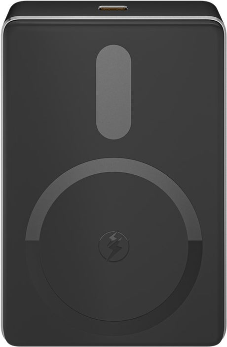 Goobay Magnetische Wireless Powerbank mit 10.000mAh, haftet magnetisch an der Handyrückseite, ultraleichte Mini-Powerbank