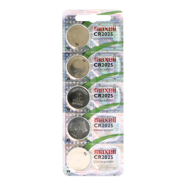 Maxell CR2025 Lithium Batterie IEC CR2025, 5er Set