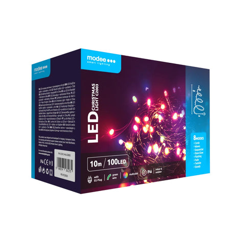 Modee LED-Weihnachtslichterkette – 10 m, RGB, 100 LEDs, für farbenfrohe Feststimmung im ganzen Zuhause