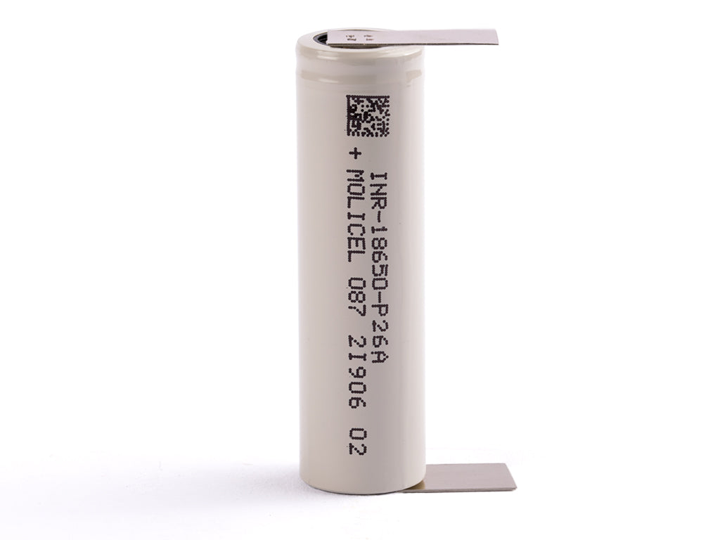 Molicel INR18650-P26A 3,7V 2600mAh 35A Li-Ionen Akku Lötfahne U