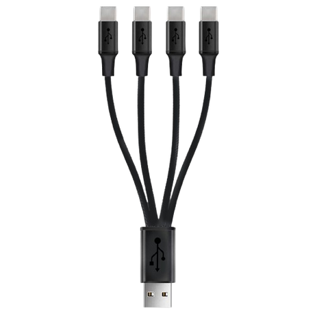 Keeppower USB-Verteiler Typ-A auf 4 x USB TYP C Länge: 0,2 m bis 2,1A