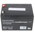 MultiPower MP15-12C Blei Akku mit Faston 6,3 mm 12V, 15000mAh, MPC15-12