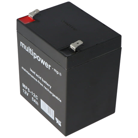 Multipower MP5-12C Blei-Akku 12 Volt 5Ah Zyklenfest mit Faston 6,3mm