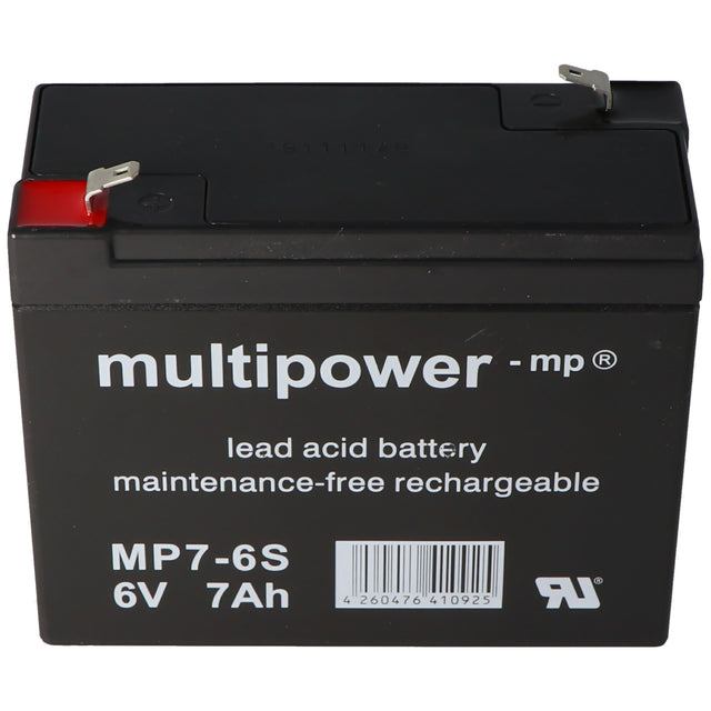 Multipower MP7-6S, WP7-6S Akku Blei PB 6Volt 7Ah