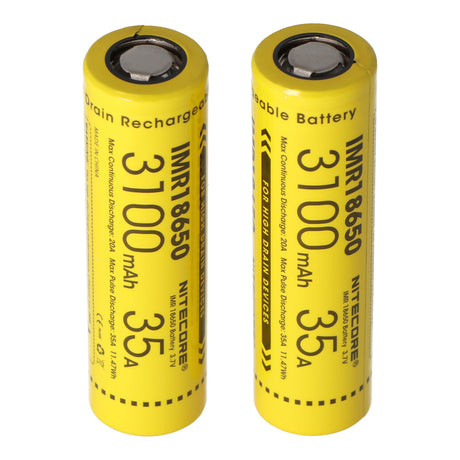 Nitecore 18650IMR 3,7V 3100mAh Li-Ion Akku (2 Stück)