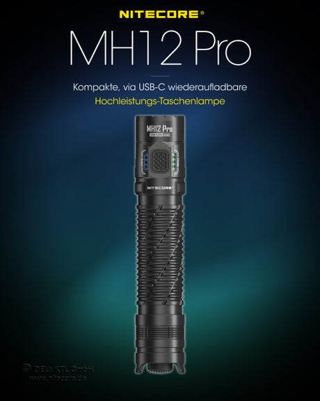 Nitecore MH12 Pro LED-Taschenlampe 5300mAh Li-ion 3300 Lumen UHi 40 LED 505m Leuchtweite