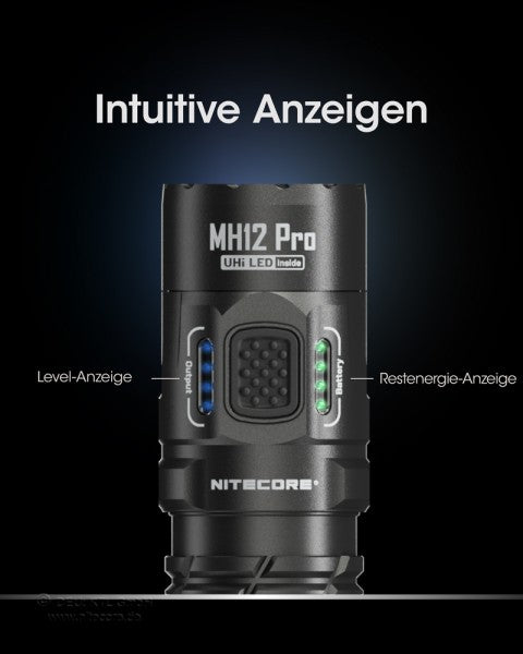 Nitecore MH12 Pro LED-Taschenlampe 5300mAh Li-ion 3300 Lumen UHi 40 LED 505m Leuchtweite