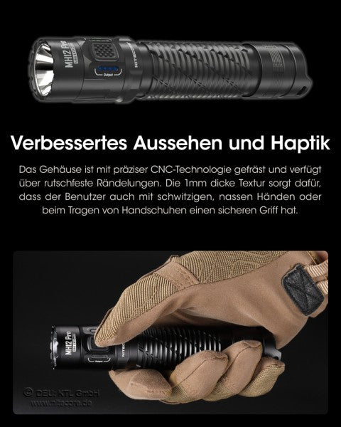 Nitecore MH12 Pro LED-Taschenlampe 5300mAh Li-ion 3300 Lumen UHi 40 LED 505m Leuchtweite