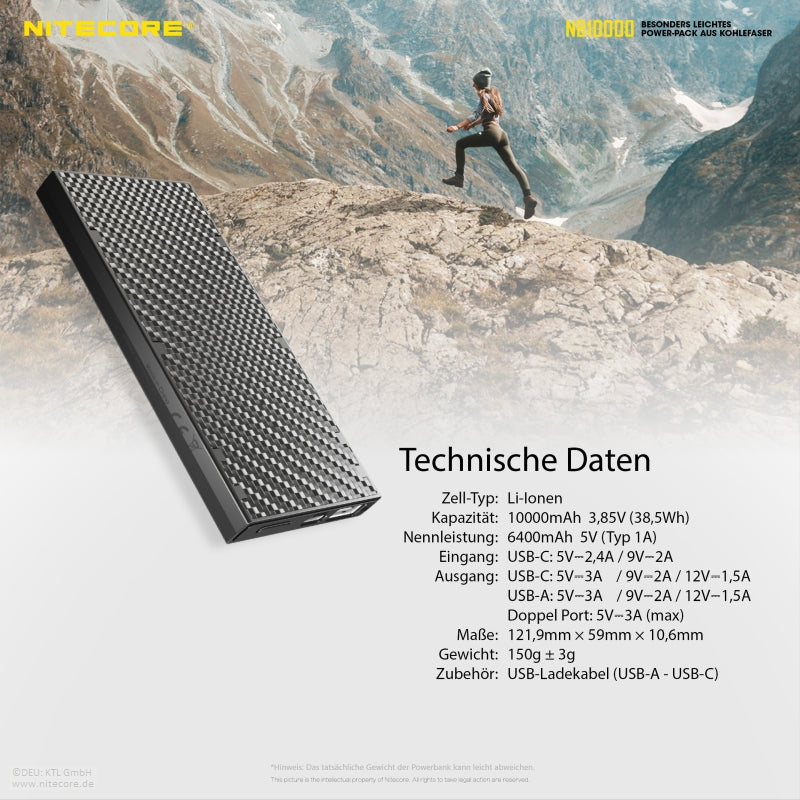 Nitecore Powerbank NB10000 - 10000mAh