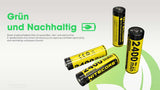Nitecore Li-Ion Akku, 1,5V, USB-C, 2400mAh (4 St.)