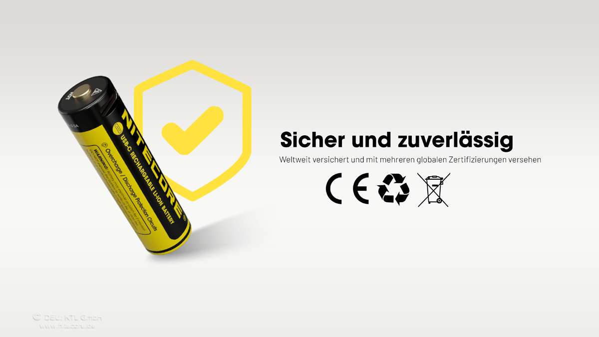 Nitecore Li-Ion Akku, 1,5V, USB-C, 2400mAh (4 St.)