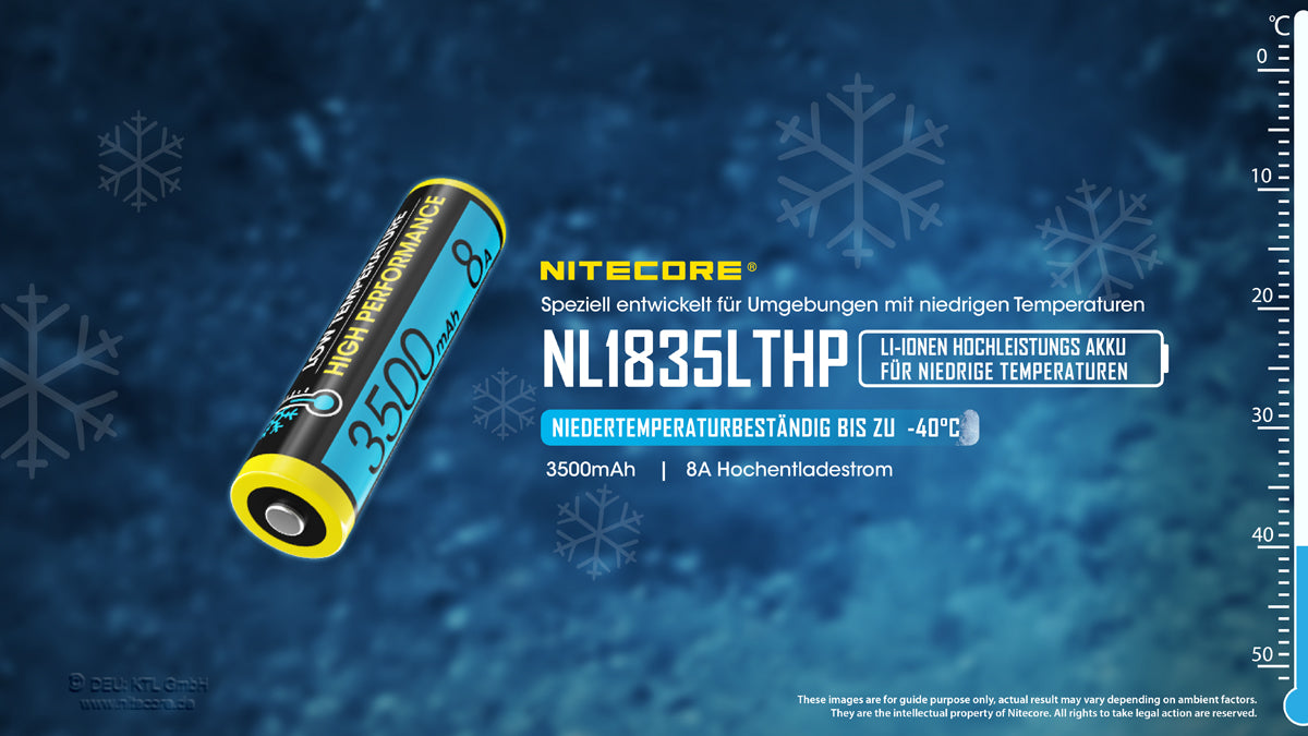 Nitecore Li-Ion Akku Typ 18650 - 3500mAh LTHP, Low Temperature